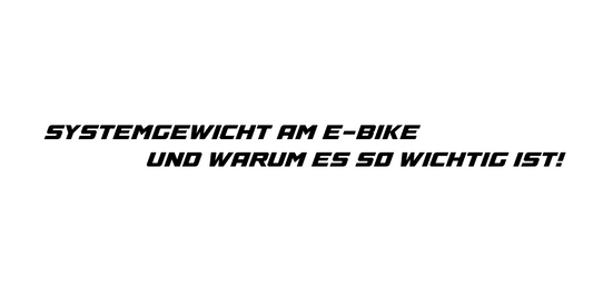 Das Systemgewicht von E-Bikes und warum es so wichtig ist