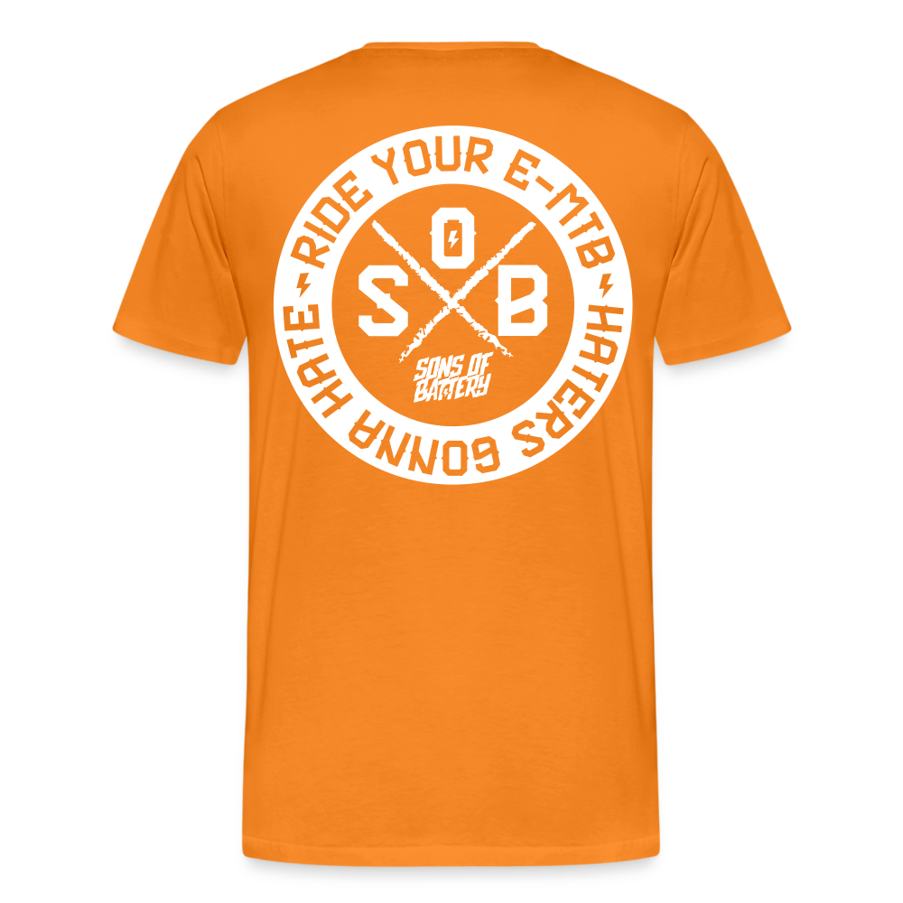 "Haters" - SONS OF BATTERY - Männer Premium T-Shirt - Orange