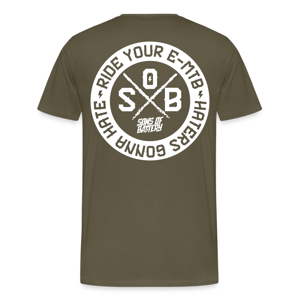 "Haters" - SONS OF BATTERY - Männer Premium T-Shirt - Khaki