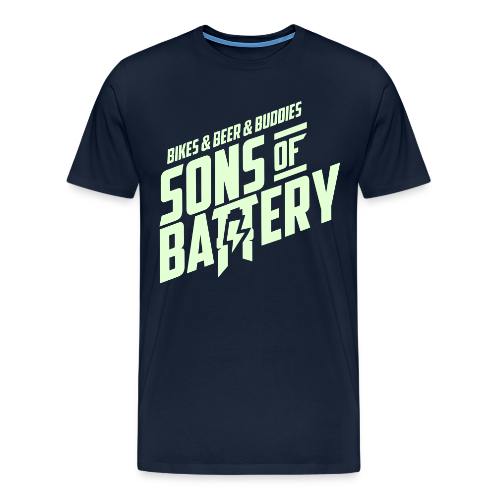 3B's - Glow in the Dark -Männer Premium T-Shirt - Navy