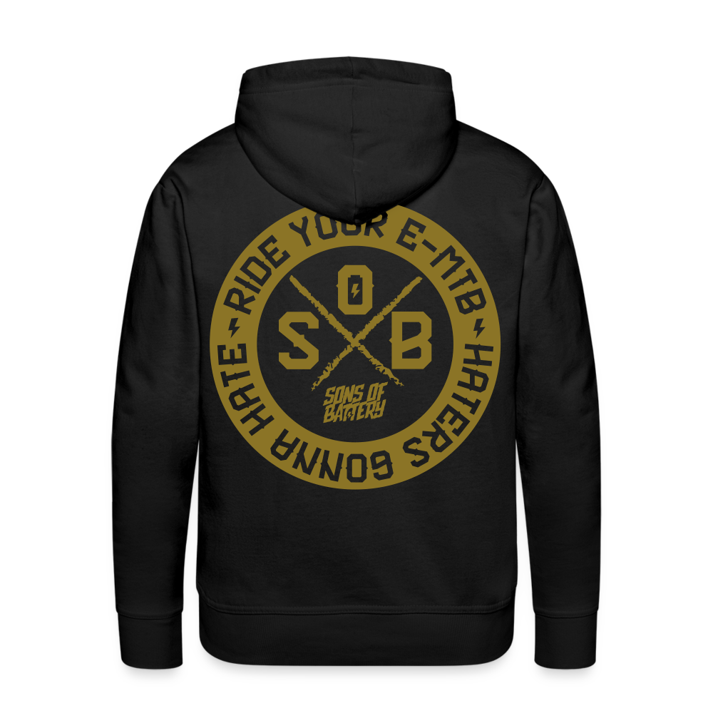 "Haters" - Gold - SONS OF BATTERY - Men’s Premium Hoodie - Schwarz