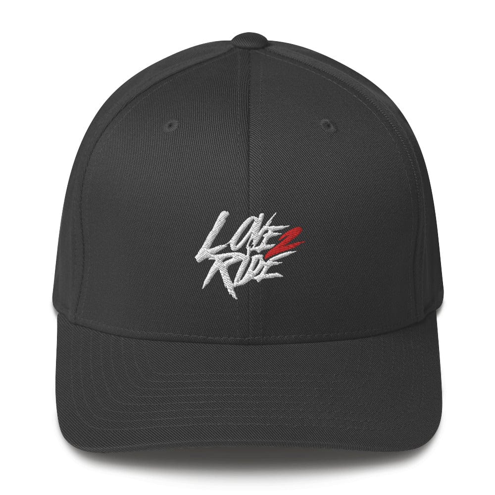 Printful Dunkelgrau / S/M Love 2 Ride - Flexfit Cap (Stick Front) E-Bike-Community