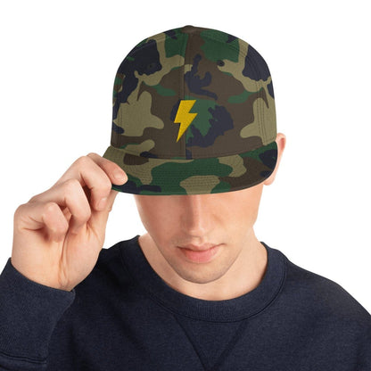 Printful Grün Camouflage SoB - Snapback-Cap - Flash E-Bike-Community