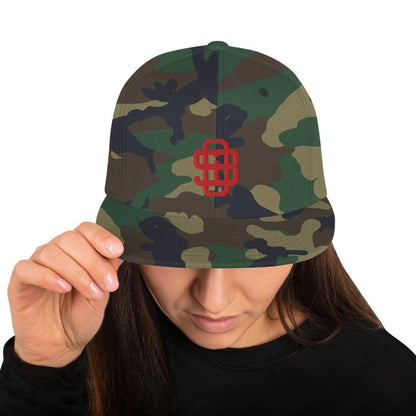 Printful Grün Camouflage Vintage SoB - Snapback-Cap E-Bike-Community