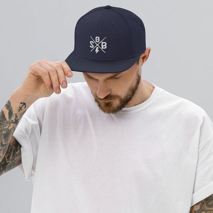 Printful Navy Cross - Snapback-Cap E-Bike-Community