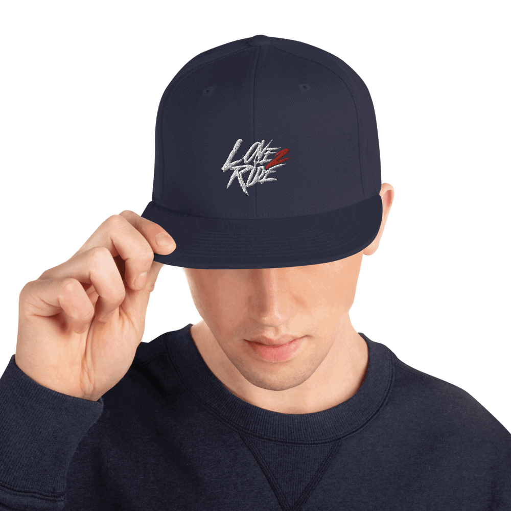 Printful Navy Love 2 Ride - Snapback-Cap E-Bike-Community