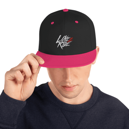 Printful Schwarz/ Neonpink Love 2 Ride - Snapback-Cap E-Bike-Community