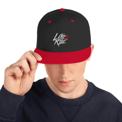 Printful Schwarz/ Rot Love 2 Ride - Snapback-Cap E-Bike-Community