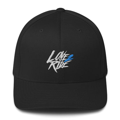 Printful Schwarz / S/M Love 2 Ride blue - Flexfit Cap E-Bike-Community