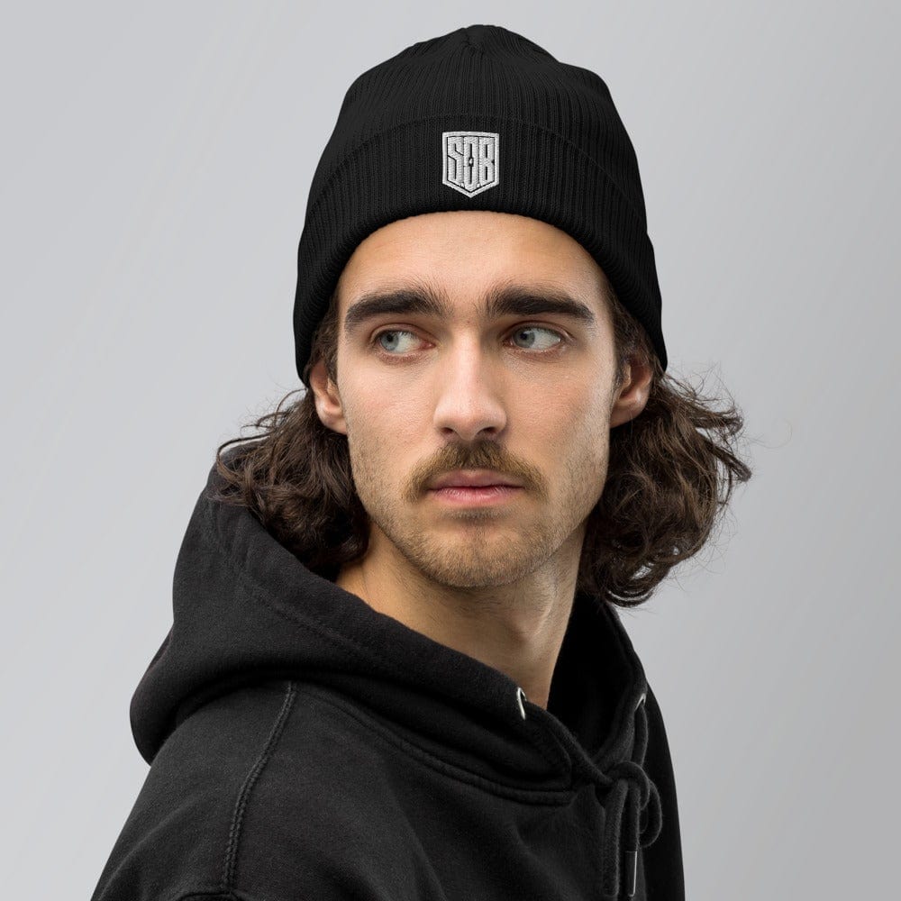 Printful Sons of Battery Wappen Mütze - Organische gerippte Beanie E-Bike-Community