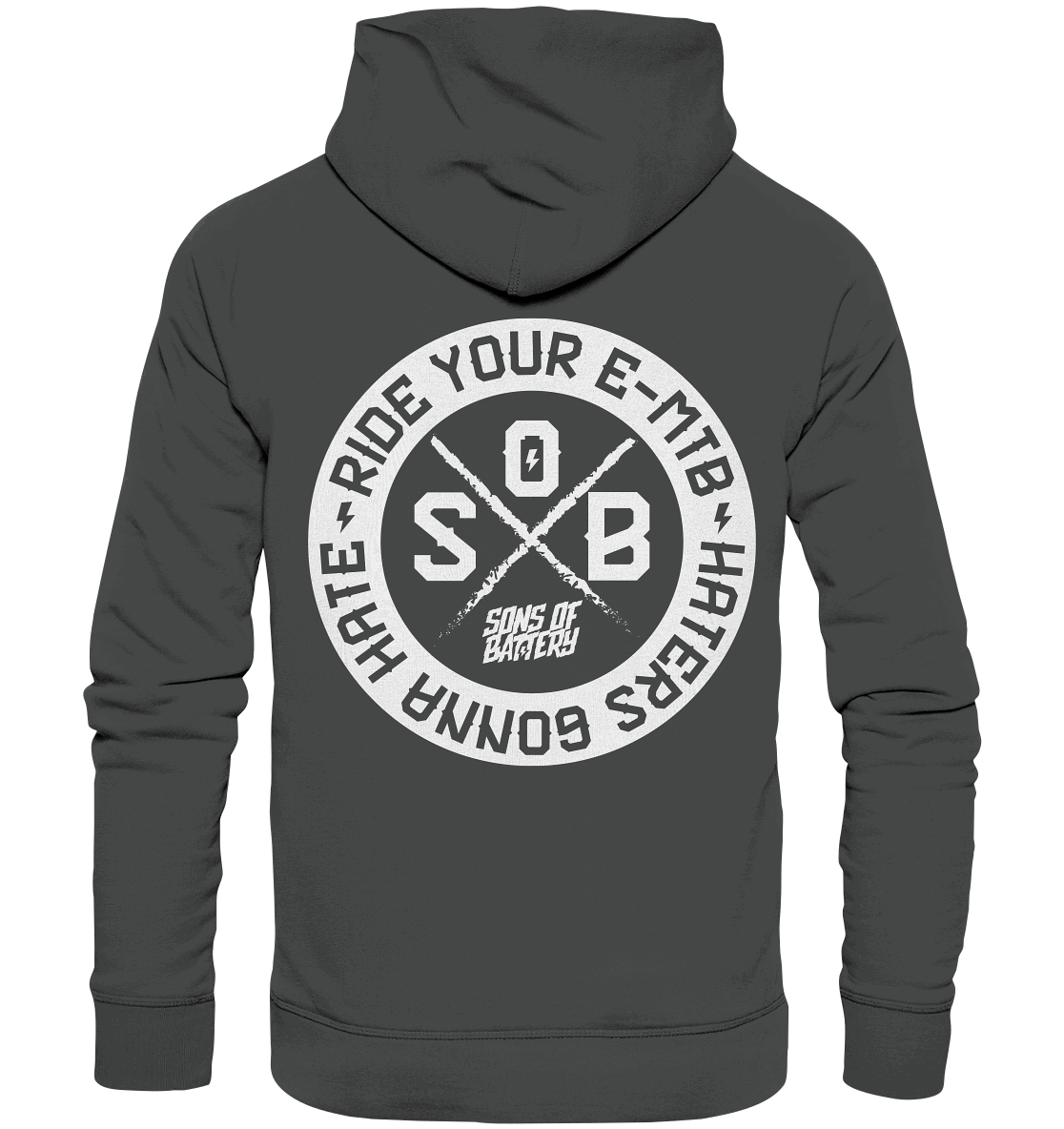 Shirtigo Hoodies Anthracite / XS Haters gonna Hate - Organic Basic Hoodie (Flip Label) E-Bike-Community