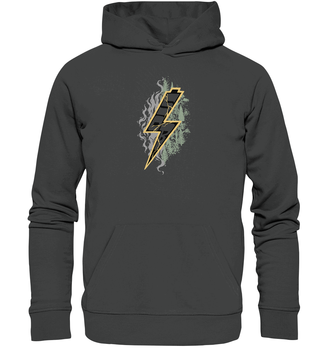 Shirtigo Hoodies Anthracite / XS Sob "Shred or Alive" Front - Organic Basic Hoodie (Flip Label) E-Bike-Community