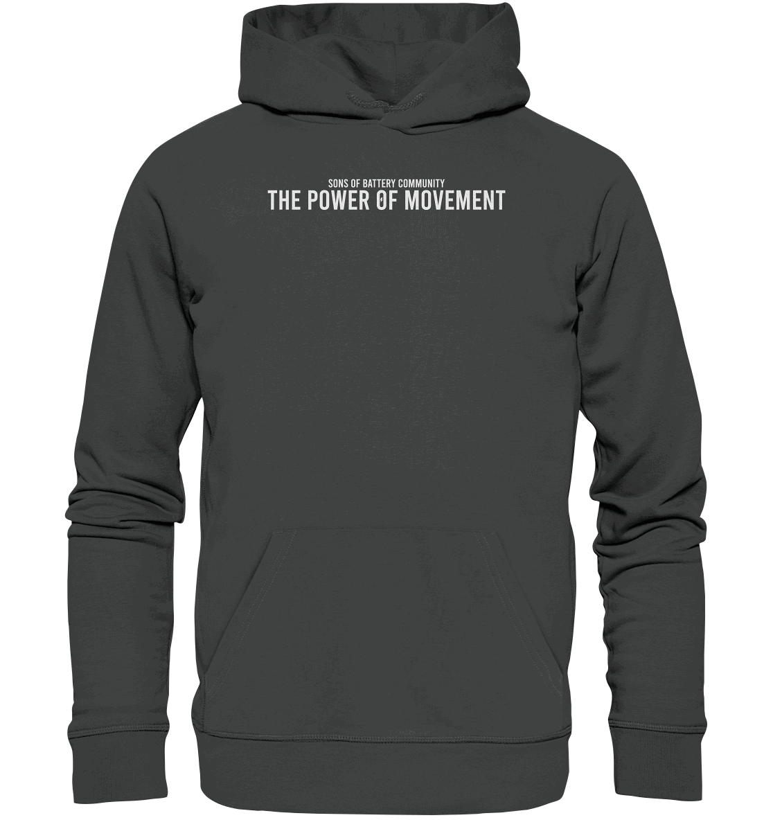 Shirtigo Hoodies Anthracite / XS The Power of Movement - Community Slogan - Organic Basic Hoodie E-Bike-Community