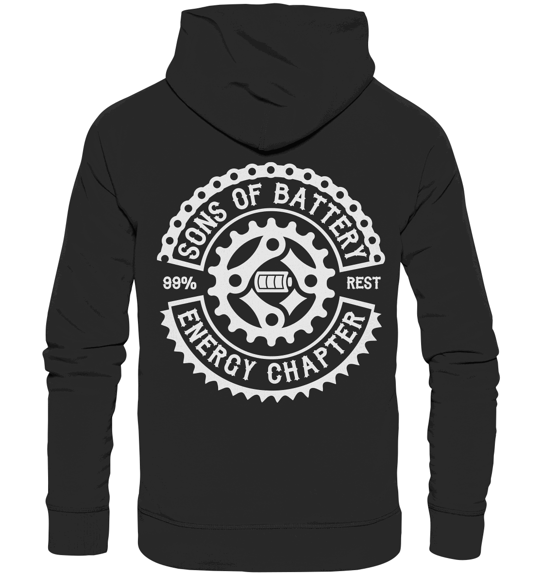 Shirtigo Hoodies Black / XS Sons of Battery - Classic OG - Organic Basic Hoodie (Flip Label) E-Bike-Community