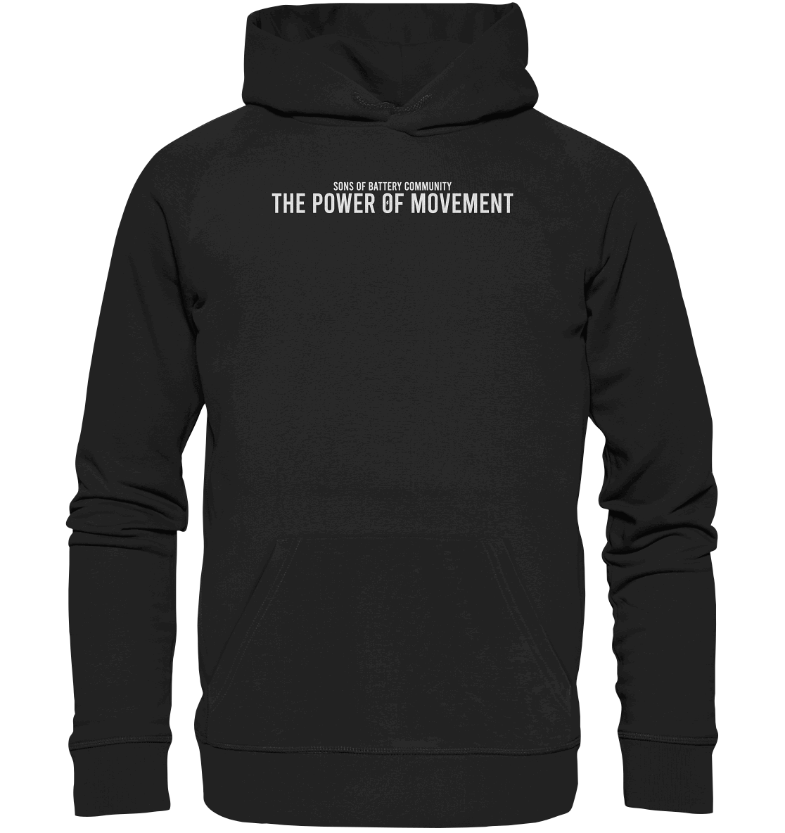 Shirtigo Hoodies Black / XS The Power of Movement - Community Slogan - Organic Basic Hoodie E-Bike-Community