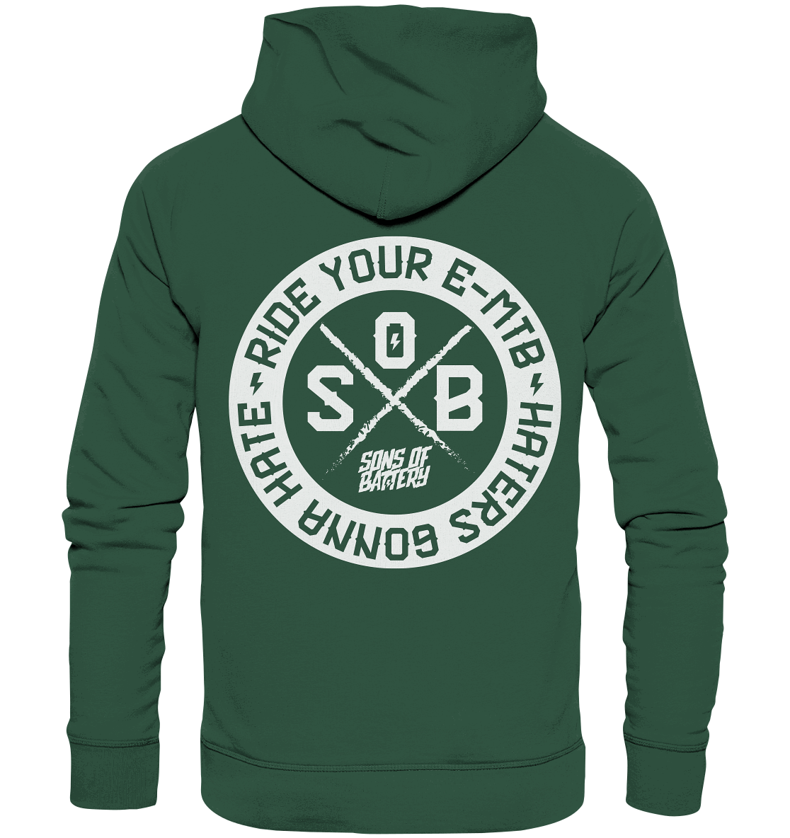 Shirtigo Hoodies Bottle Green / XS Haters gonna Hate - Organic Basic Hoodie (Flip Label) E-Bike-Community