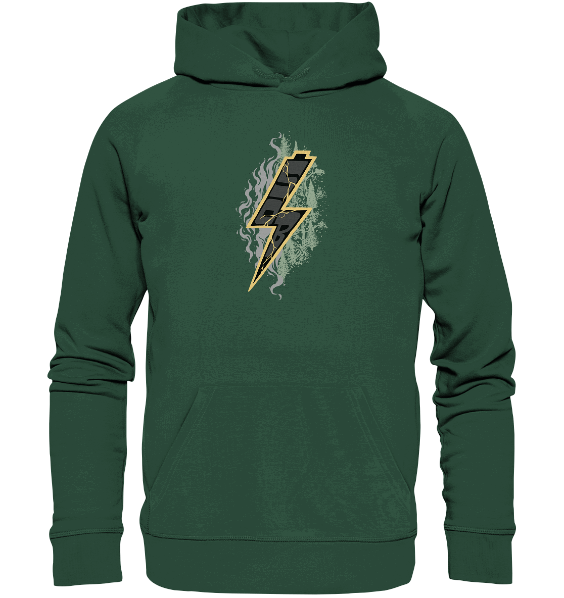 Shirtigo Hoodies Bottle Green / XS Sob "Shred or Alive" Front - Organic Basic Hoodie (Flip Label) E-Bike-Community