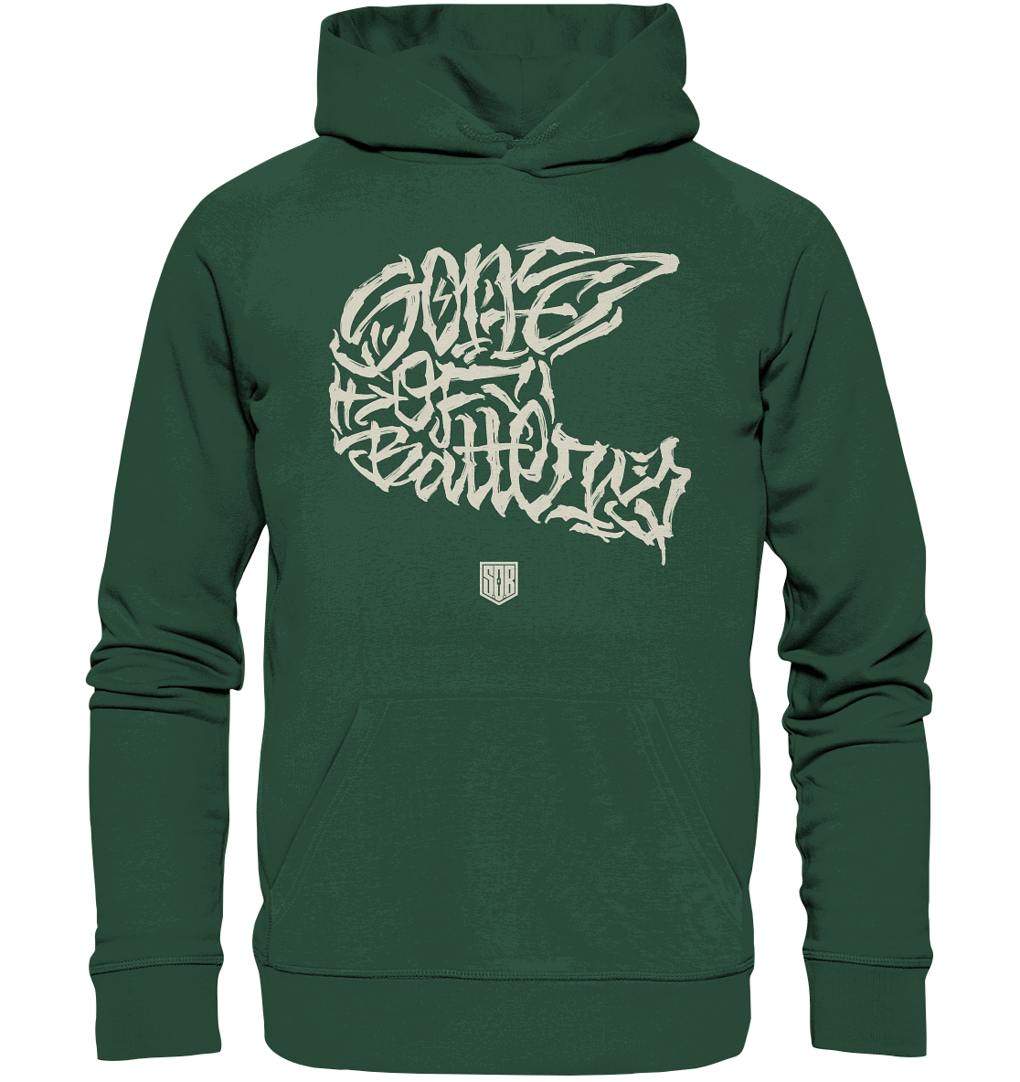 Shirtigo Hoodies Bottle Green / XS The Power of Movement - Front Print - Organic Basic Hoodie (Flip Label) E-Bike-Community