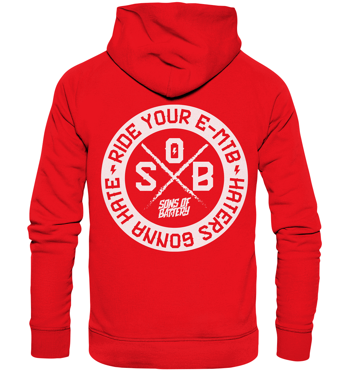 Shirtigo Hoodies Bright Red / XS Haters gonna Hate - Organic Hoodie (Flip Label) E-Bike-Community