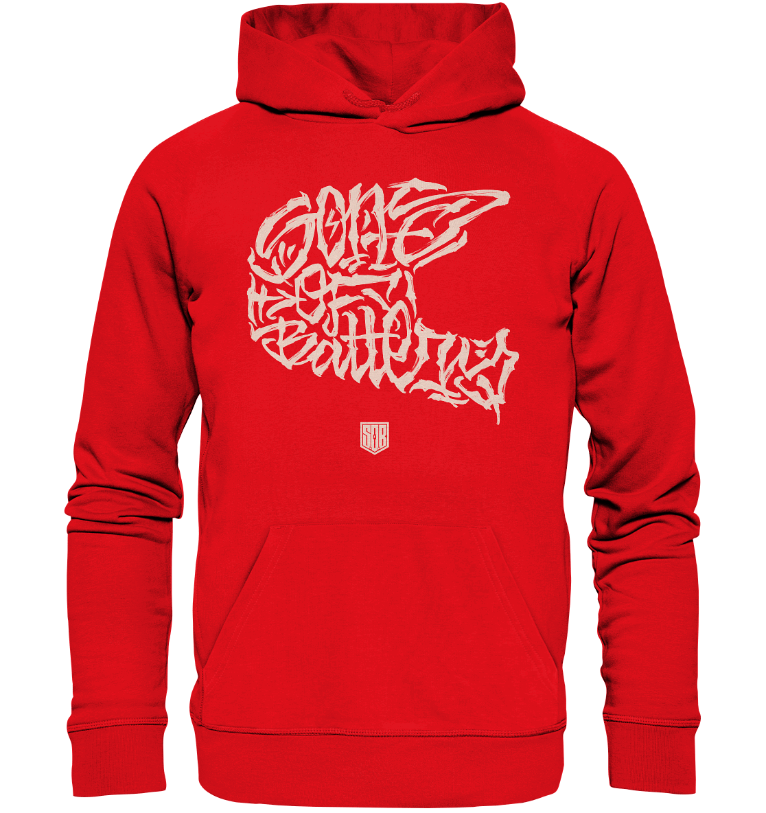 Shirtigo Hoodies Bright Red / XS The Power of Movement - Front Print - Organic Hoodie (Flip Label) E-Bike-Community