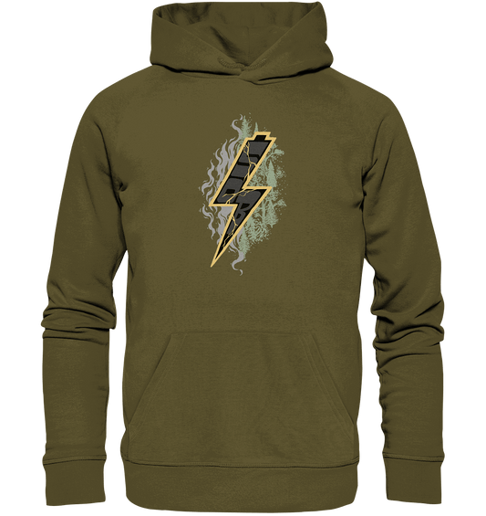 Shirtigo Hoodies British Khaki / XS Sob "Shred or Alive" Front - Organic Hoodie (Flip Label) E-Bike-Community