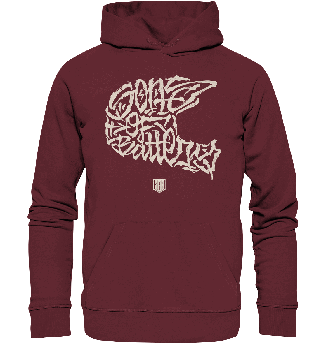 Shirtigo Hoodies Burgundy / XS The Power of Movement - Front Print - Organic Basic Hoodie (Flip Label) E-Bike-Community