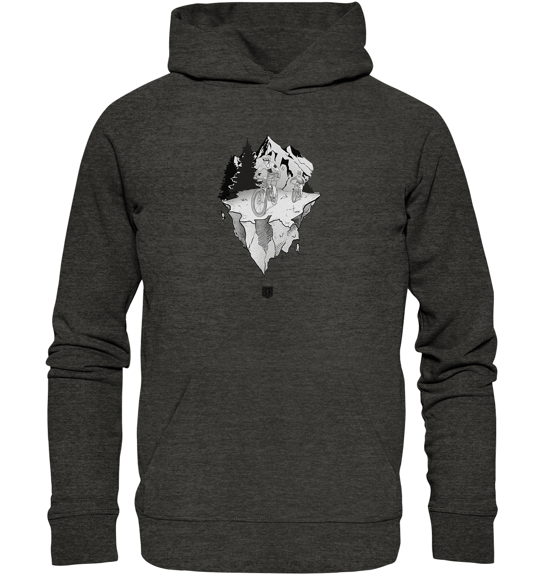 Shirtigo Hoodies Dark Heather Grey / XS Freedom - (Flip Label) - Organic Basic Hoodie E-Bike-Community