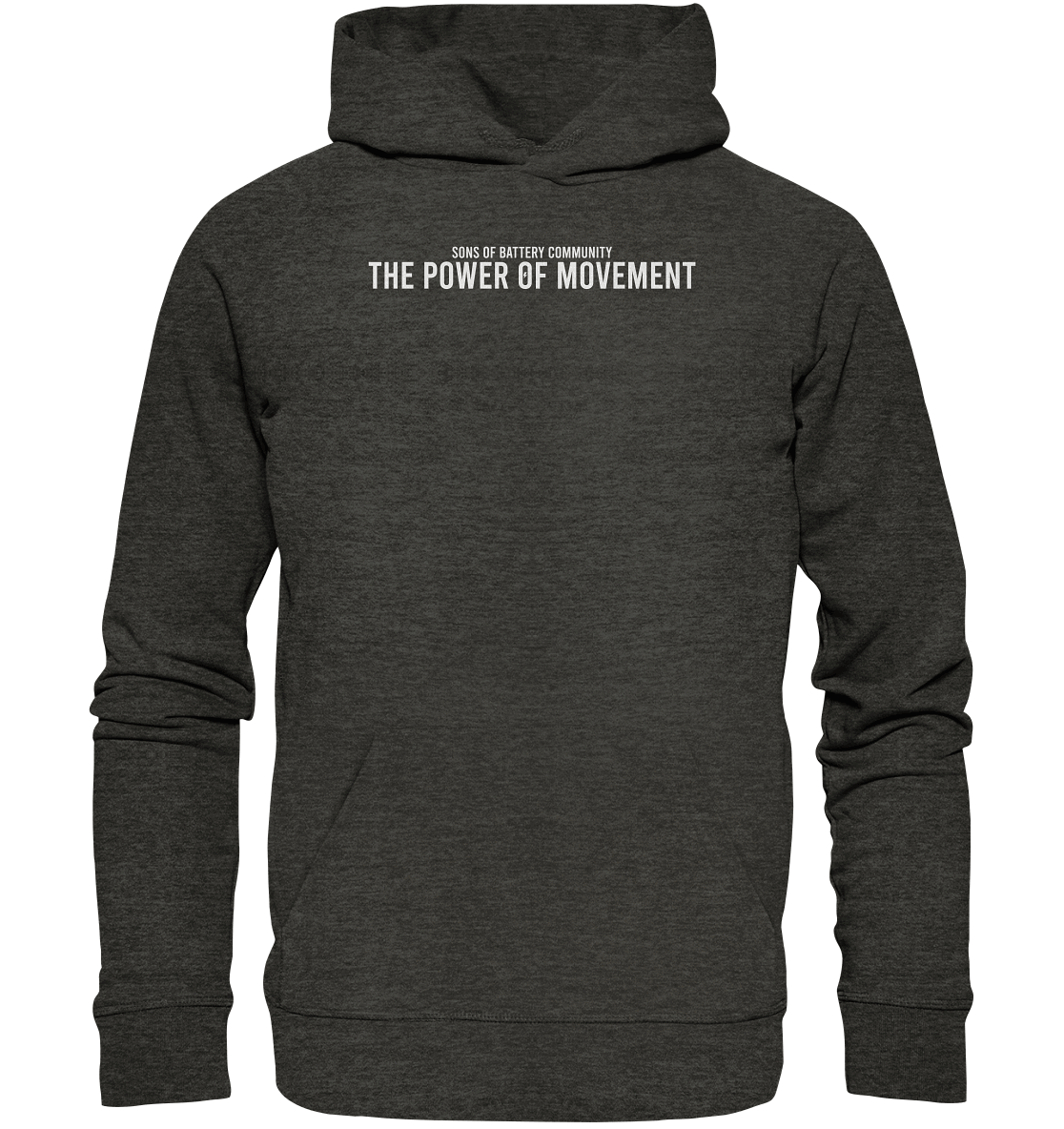 Shirtigo Hoodies Dark Heather Grey / XS The Power of Movement - Community Slogan - Organic Basic Hoodie E-Bike-Community