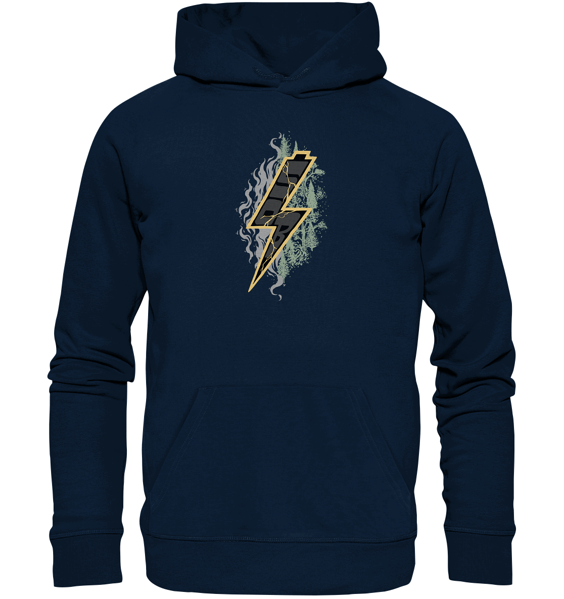 Shirtigo Hoodies French Navy / XS Sob "Shred or Alive" Front - Organic Basic Hoodie (Flip Label) E-Bike-Community