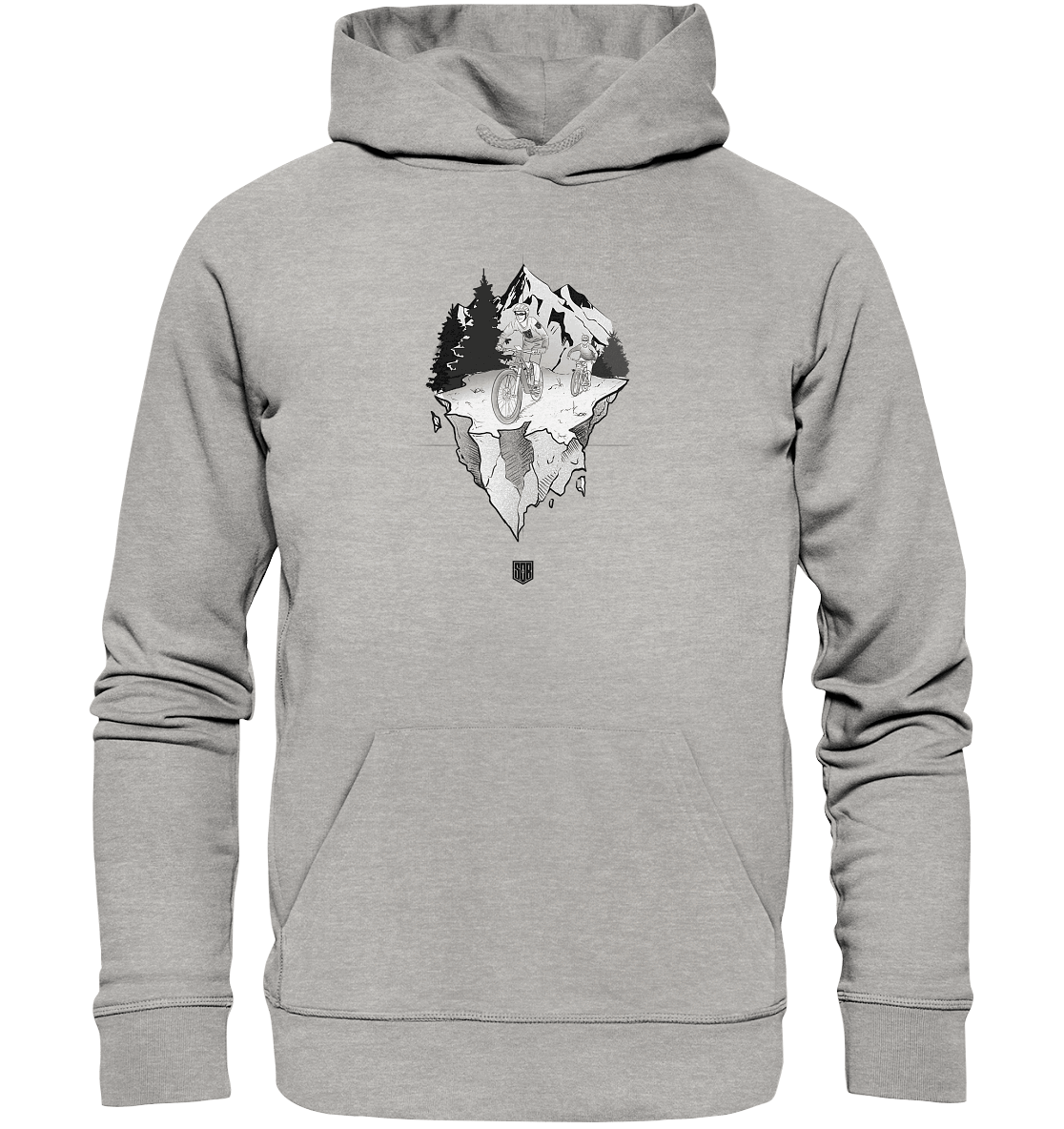 Shirtigo Hoodies Heather Grey / XS Freedom - (Flip Label) - Organic Basic Hoodie E-Bike-Community