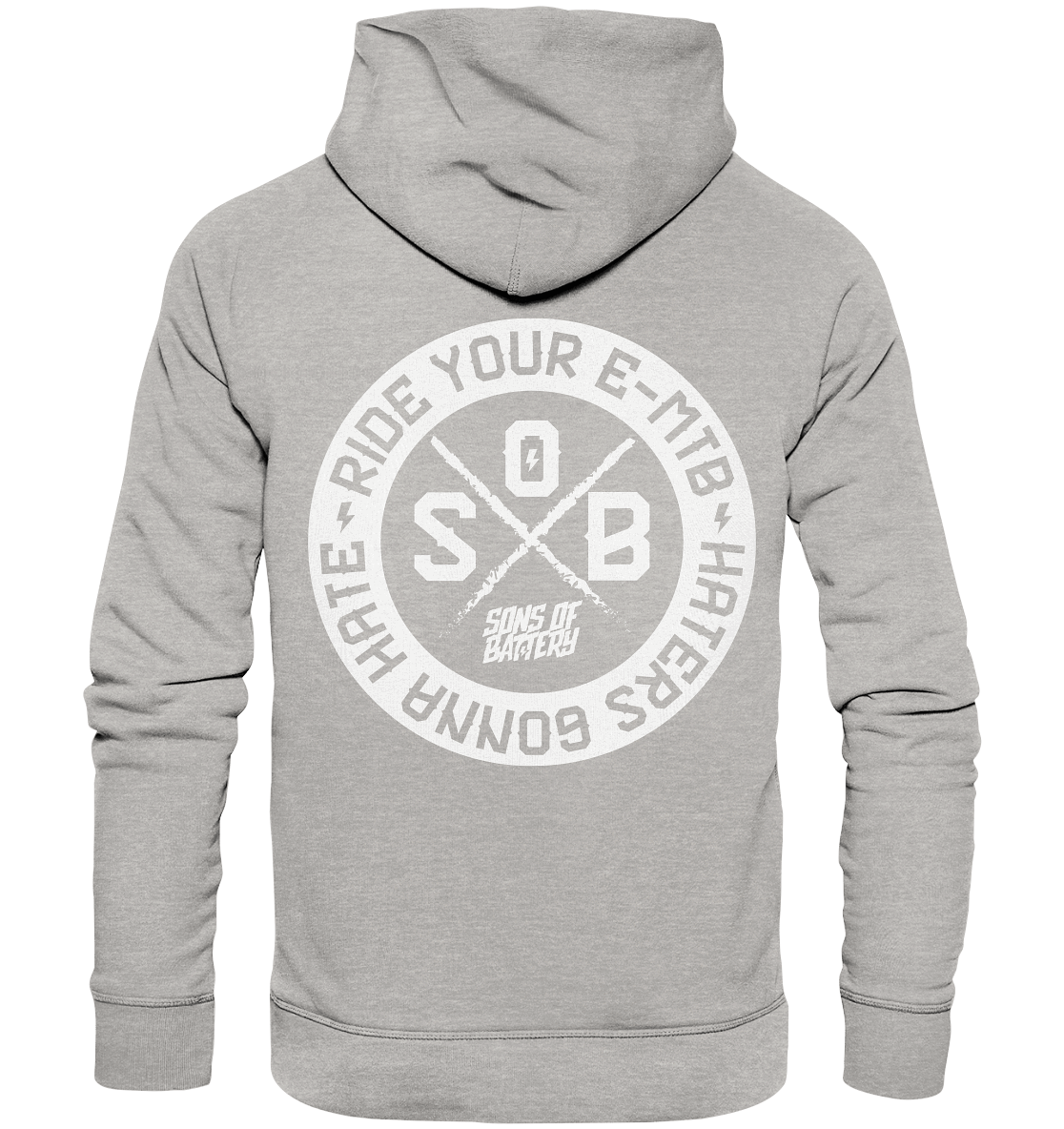 Shirtigo Hoodies Heather Grey / XS Haters gonna Hate - Organic Fashion Hoodie (Flip Label) E-Bike-Community