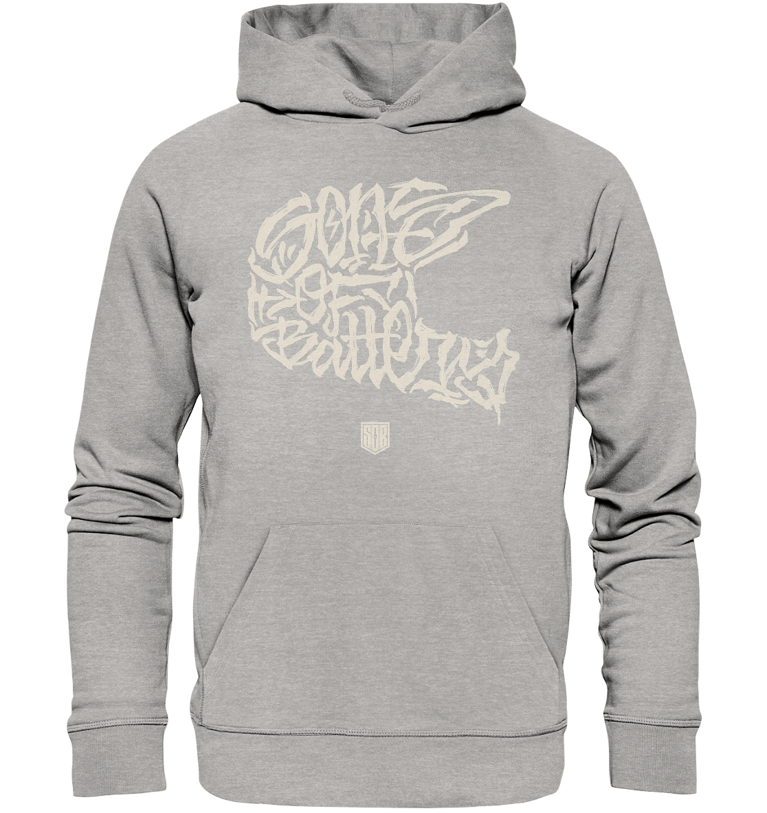 Shirtigo Hoodies Heather Grey / XS The Power of Movement - Front Print - Organic Basic Hoodie (Flip Label) E-Bike-Community