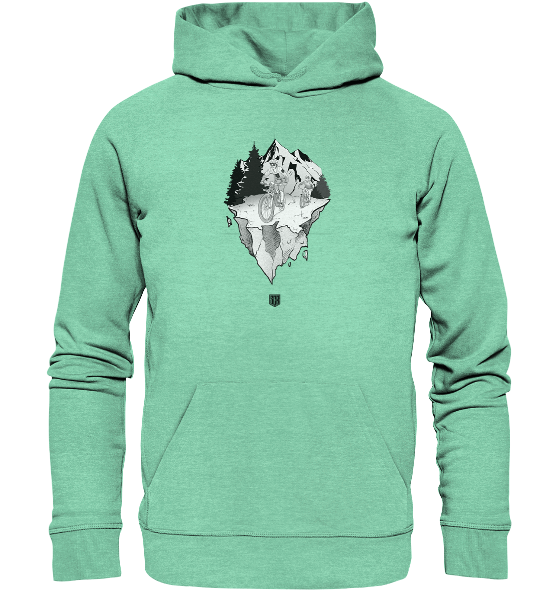 Shirtigo Hoodies Mid Heather Green / XS Freedom - (Flip Label) - Organic Hoodie E-Bike-Community