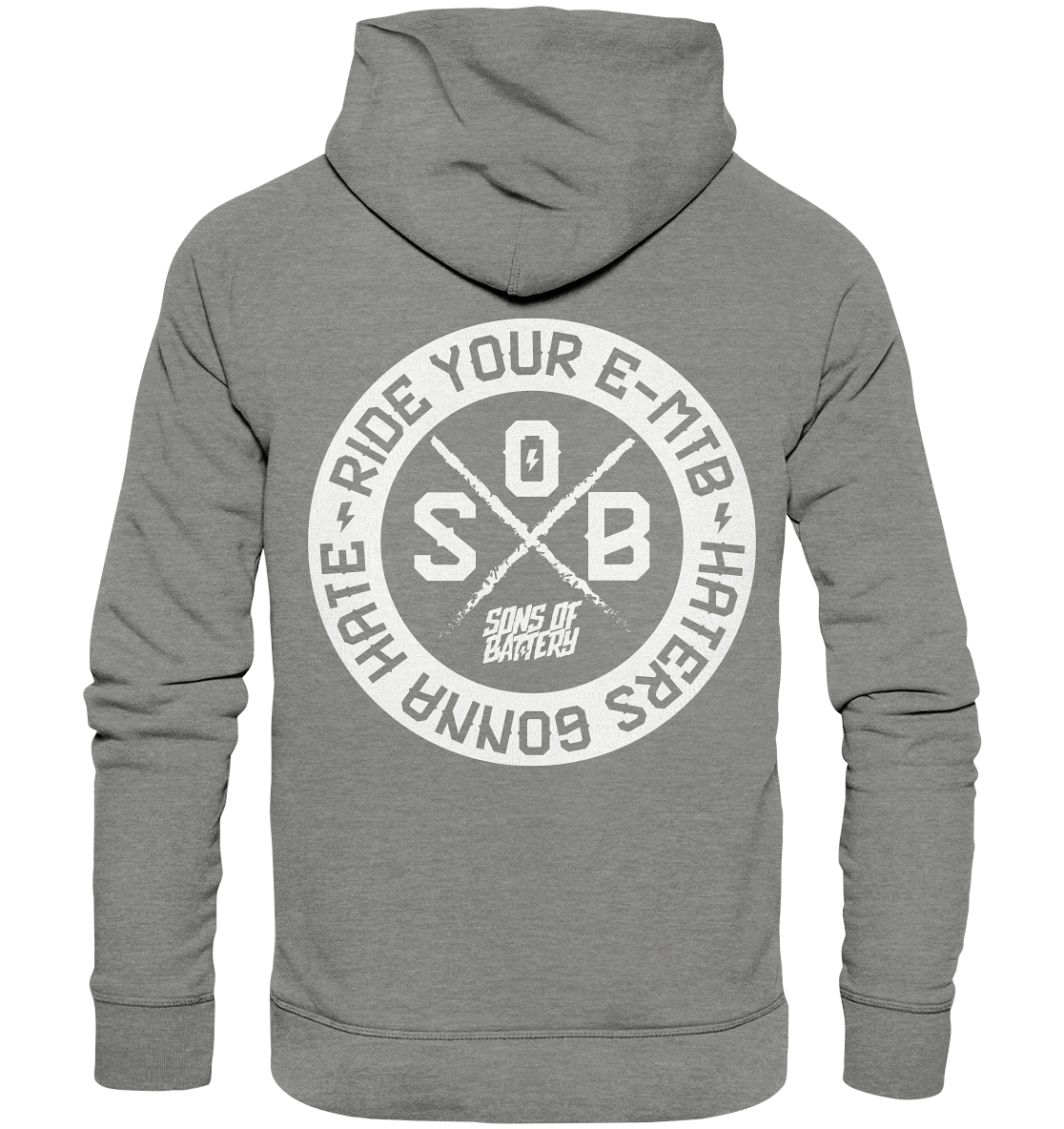 Shirtigo Hoodies Mid Heather Grey / XS Haters gonna Hate - Organic Hoodie (Flip Label) E-Bike-Community