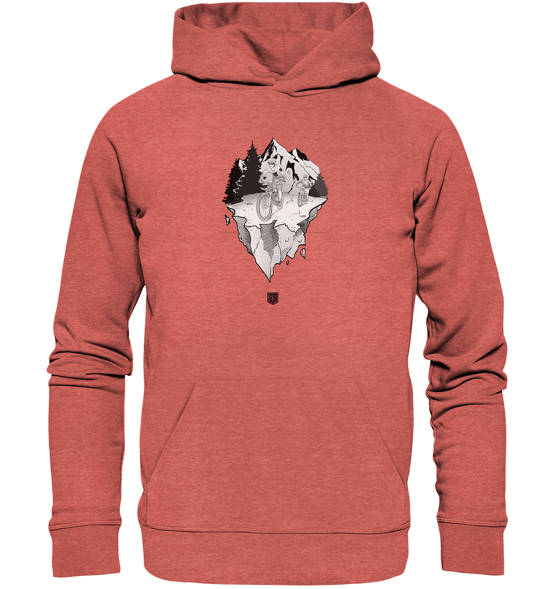 Shirtigo Hoodies Mid Heather Red / XS Freedom - (Flip Label) - Organic Hoodie E-Bike-Community