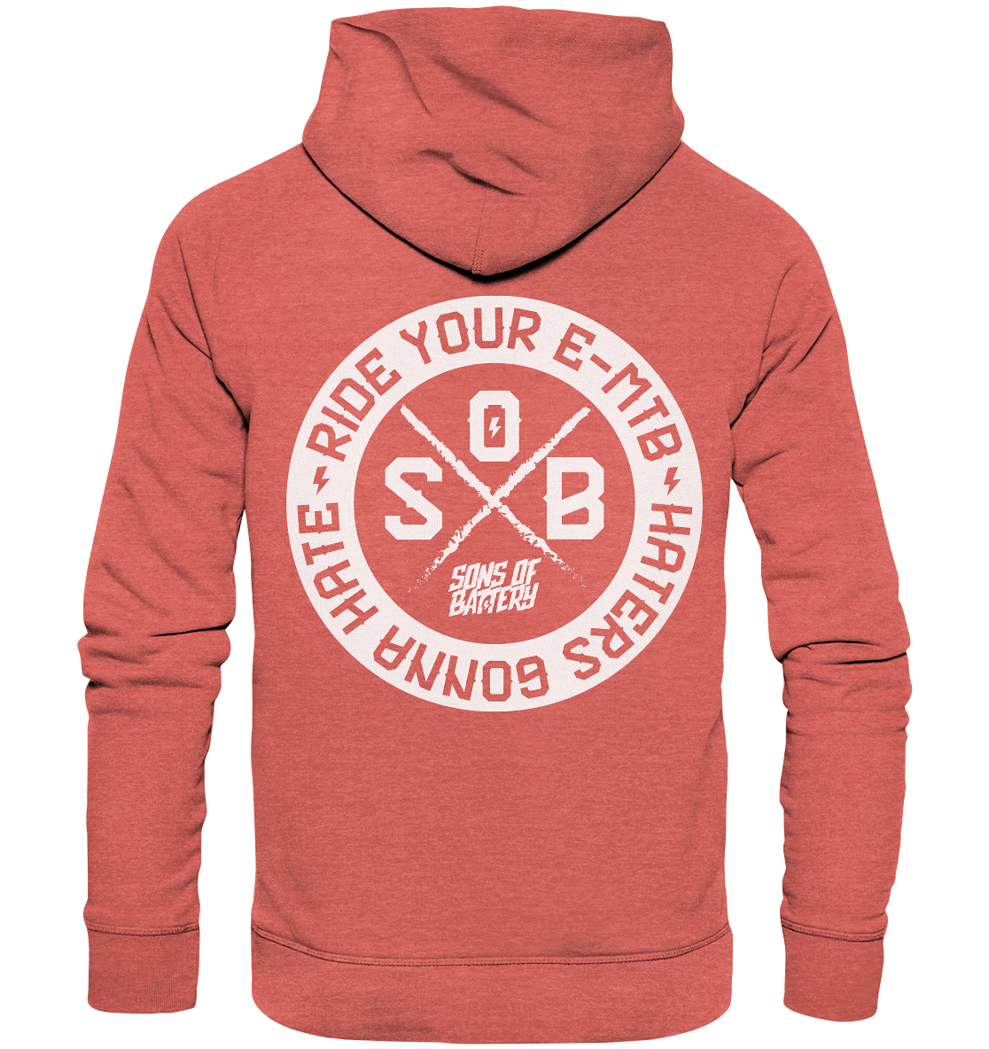 Shirtigo Hoodies Mid Heather Red / XS Haters gonna Hate - Organic Hoodie (Flip Label) E-Bike-Community