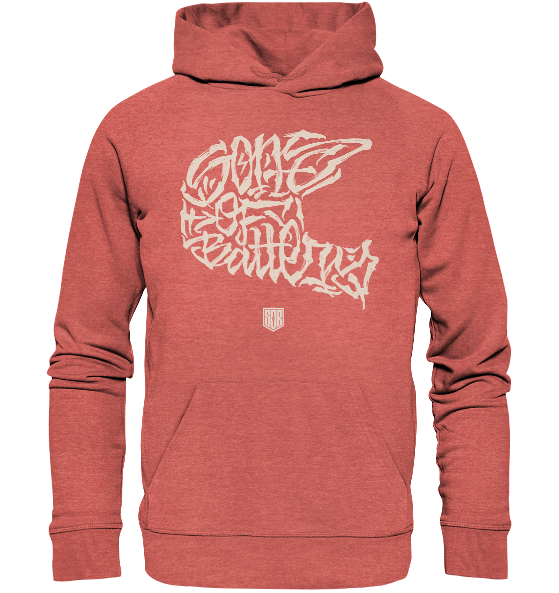 Shirtigo Hoodies Mid Heather Red / XS The Power of Movement - Front Print - Organic Hoodie (Flip Label) E-Bike-Community