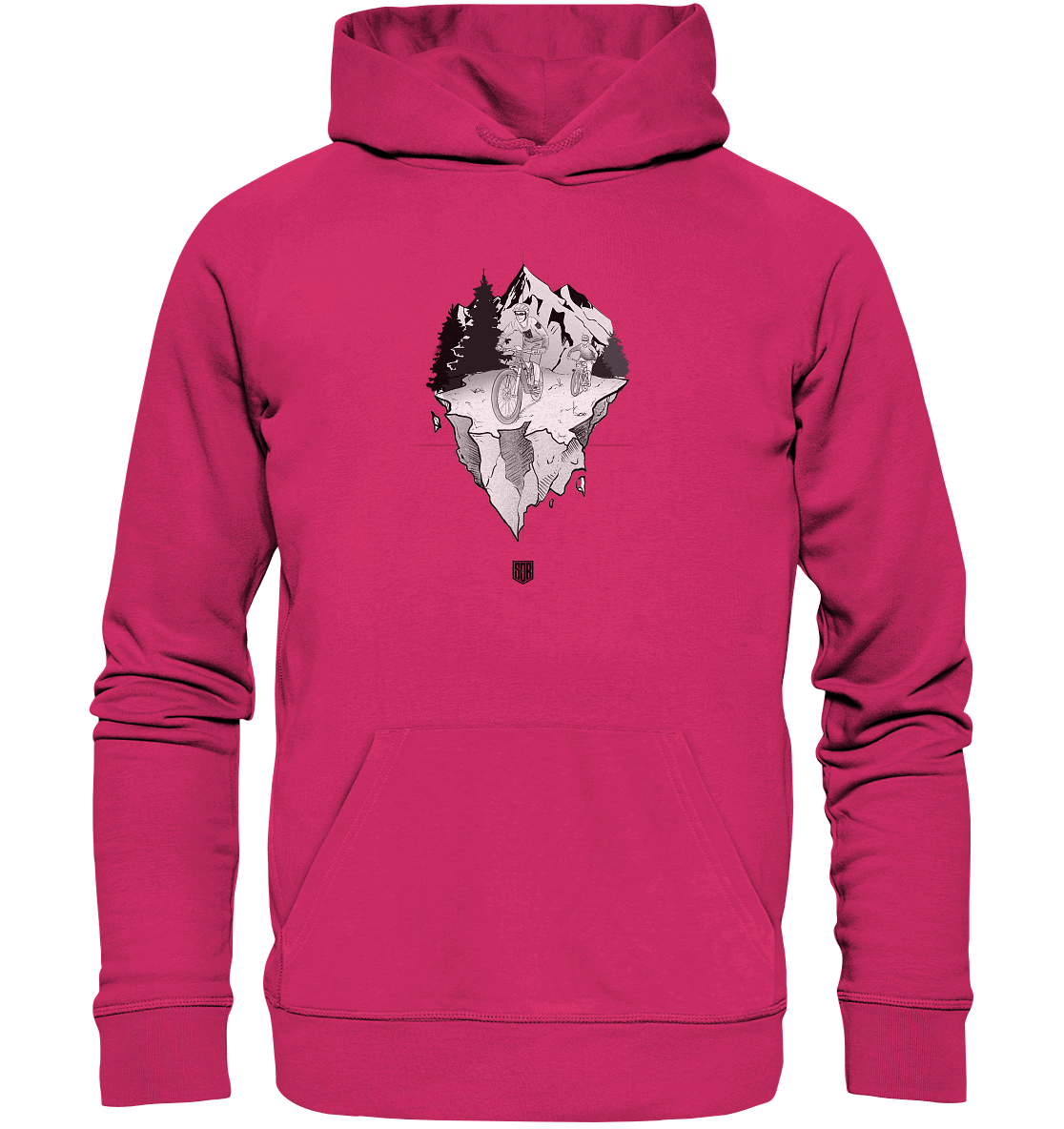 Shirtigo Hoodies Raspberry / XS Freedom - (Flip Label) - Organic Basic Hoodie E-Bike-Community