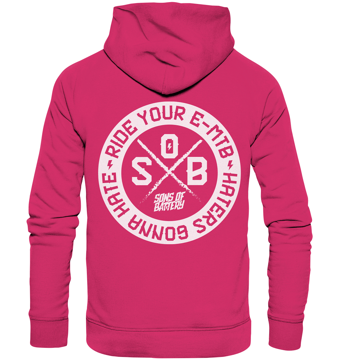 Shirtigo Hoodies Raspberry / XS Haters gonna Hate - Organic Basic Hoodie (Flip Label) E-Bike-Community