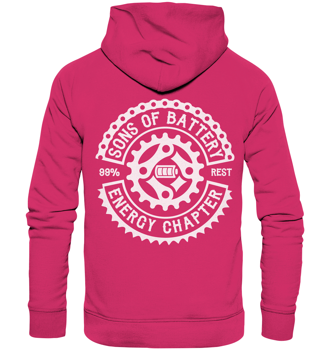 Shirtigo Hoodies Raspberry / XS Sons of Battery - Classic OG - Organic Basic Hoodie (Flip Label) E-Bike-Community