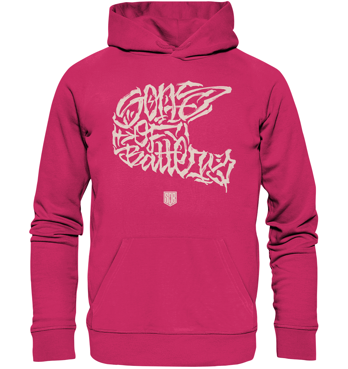 Shirtigo Hoodies Raspberry / XS The Power of Movement - Front Print - Organic Basic Hoodie (Flip Label) E-Bike-Community