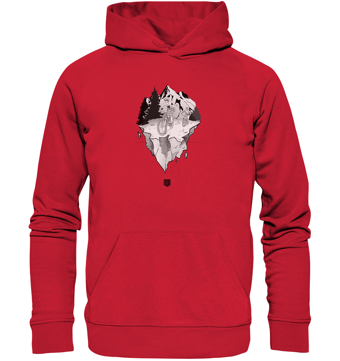 Shirtigo Hoodies Red / XS Freedom - (Flip Label) - Organic Basic Hoodie E-Bike-Community