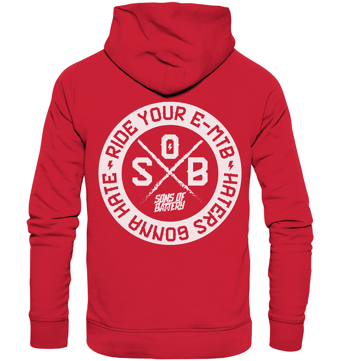 Shirtigo Hoodies Red / XS Haters gonna Hate - Organic Basic Hoodie (Flip Label) E-Bike-Community