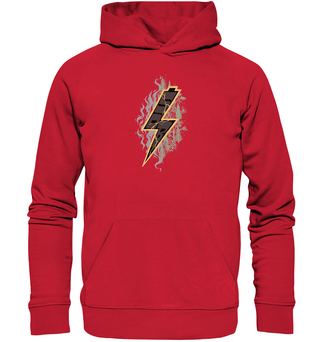 Shirtigo Hoodies Red / XS Sob "Shred or Alive" Front - Organic Basic Hoodie (Flip Label) E-Bike-Community