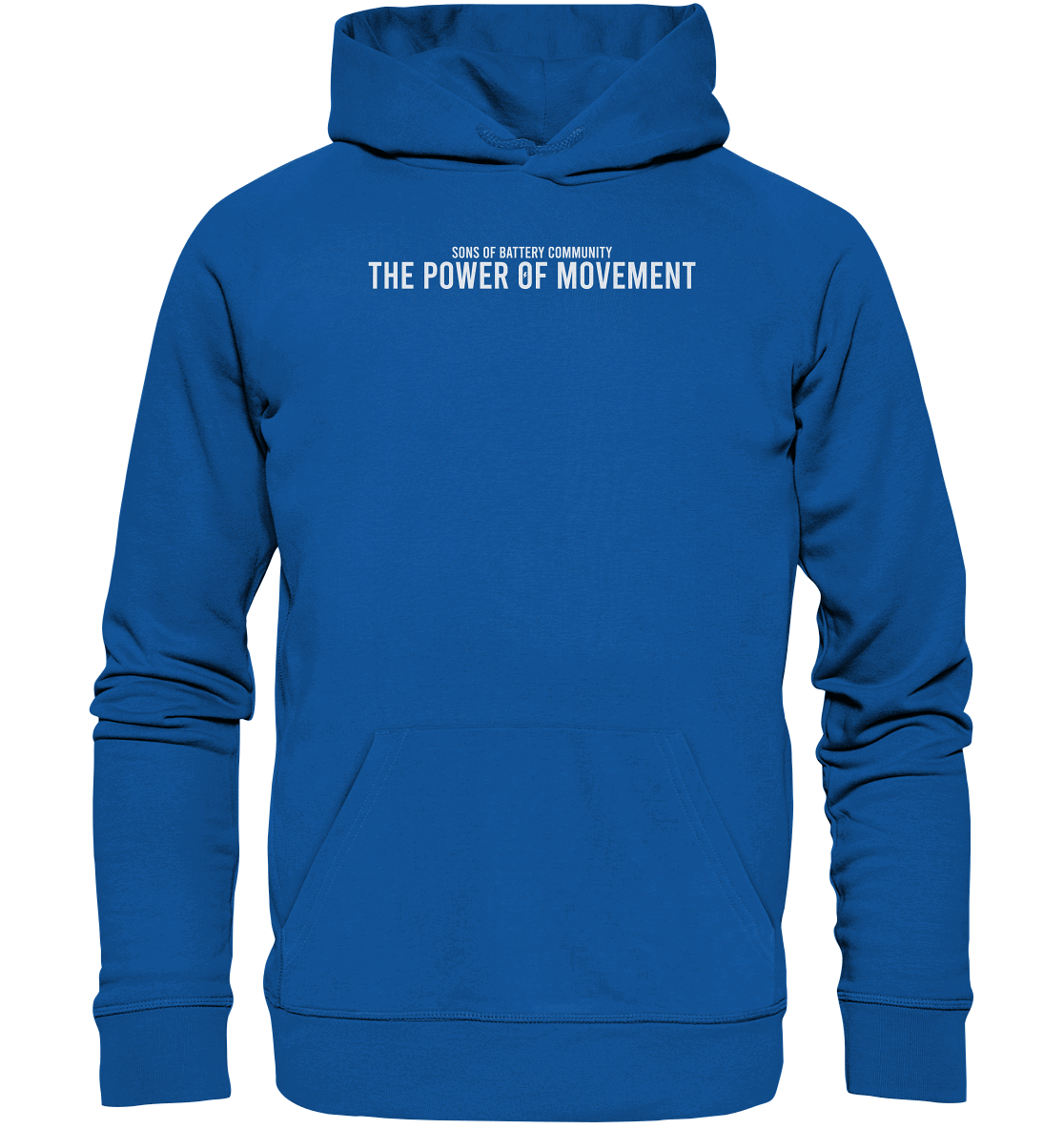 Shirtigo Hoodies Royal Blue / XS The Power of Movement - Community Slogan - Organic Basic Hoodie E-Bike-Community