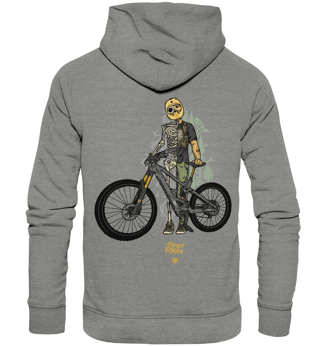 Shirtigo Hoodies SoB - Shred or Alive - Organic Hoodie (Mit Flip Label) E-Bike-Community