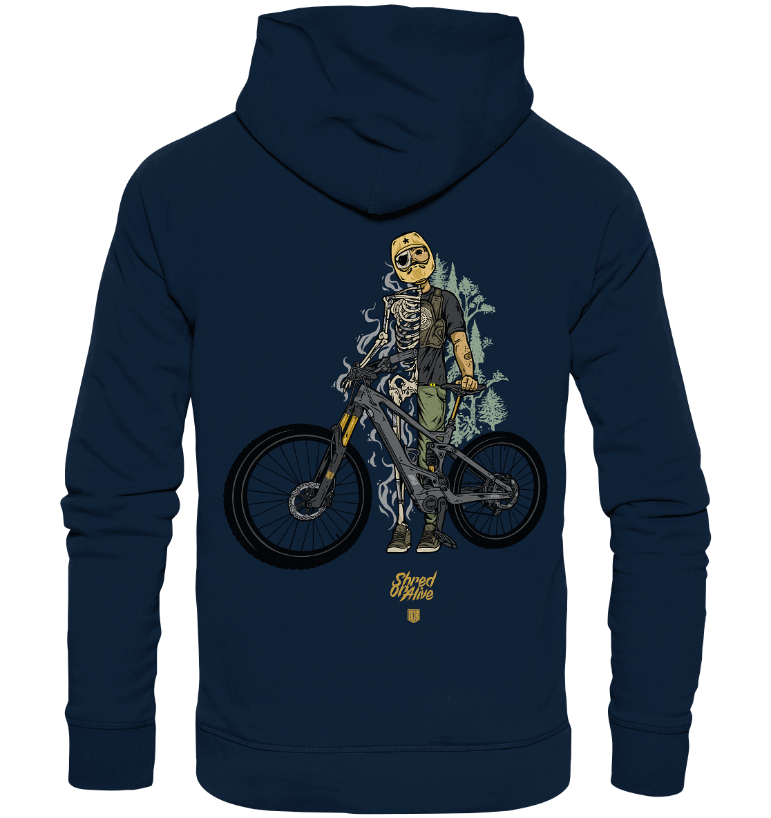 Shirtigo Hoodies SoB - Shred or Alive - Organic Hoodie (Mit Flip Label) E-Bike-Community