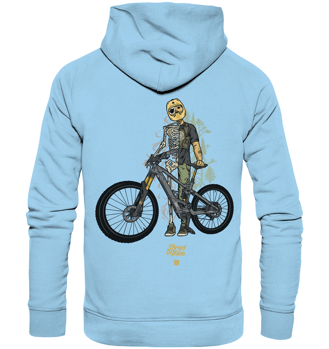 Shirtigo Hoodies SoB - Shred or Alive - Organic Hoodie (Mit Flip Label) E-Bike-Community