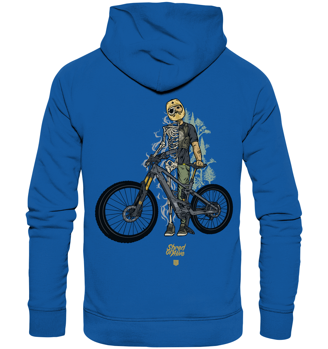 Shirtigo Hoodies SoB - Shred or Alive - Organic Hoodie (Mit Flip Label) E-Bike-Community