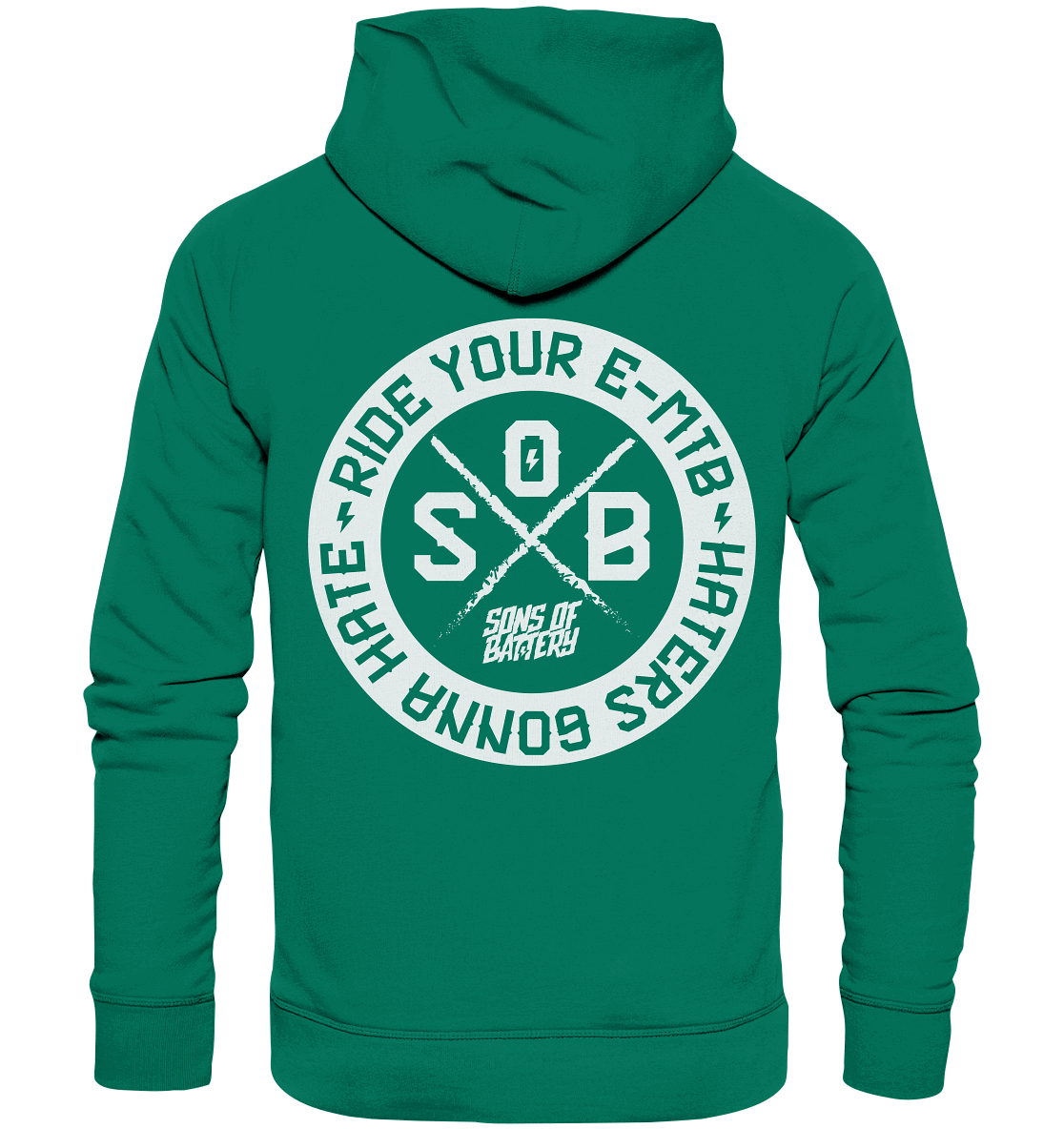 Shirtigo Hoodies Varsity Green / XS Haters gonna Hate - Organic Hoodie (Flip Label) E-Bike-Community